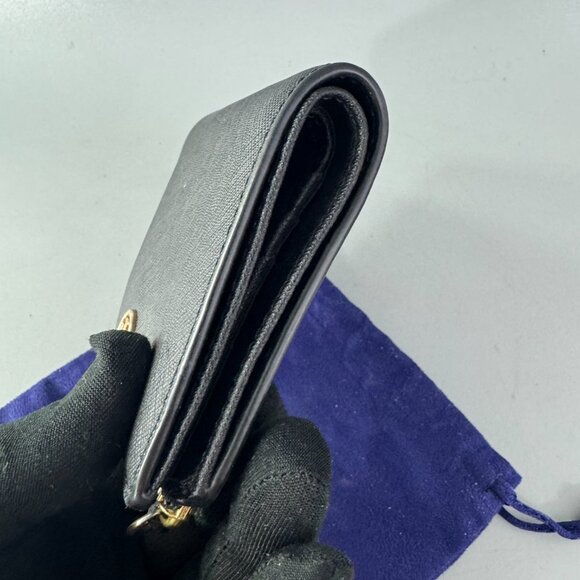 NWOT Tory Burch Robinson Bi-Fold Leather Wallet in Black - Picture 15 of 15